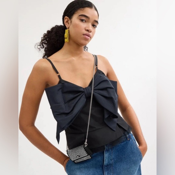 NWT Coach Essential Flap Card Case Pave Crystals Black Crossbody Bag - Picture 3 of 7